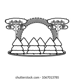 sun and trees icon