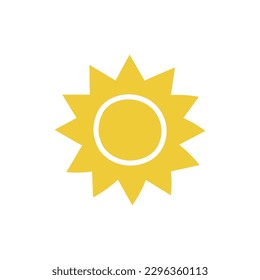 sun in trendy flat style. vector illustration. simple forms