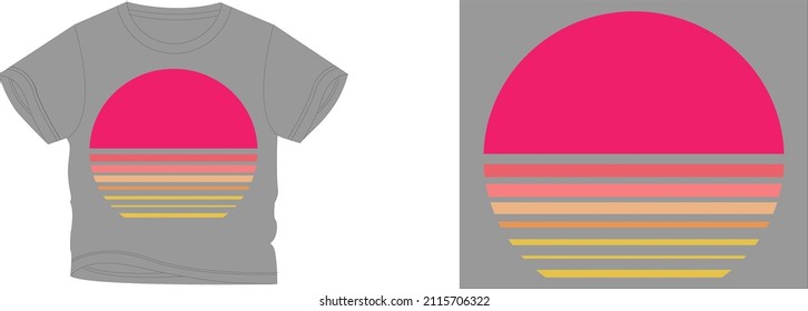 sun t-shirt design background color is a gray and t-shirt color is a gray beautiful color and beautiful design