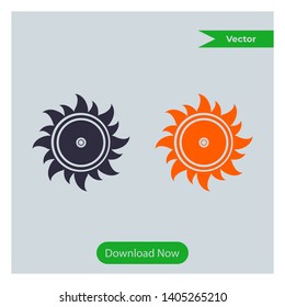 Sun two color icon vector design 