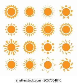 sun type orange vector symbol