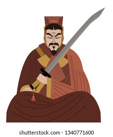 Sun Tzu Warrior With Dao Sword