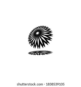 Logo des abstrakten Sonnenschirms 