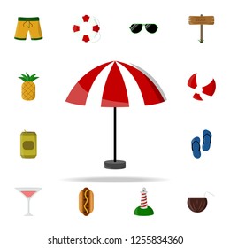 sun umbrella colored icon. summer icons universal set for web and mobile