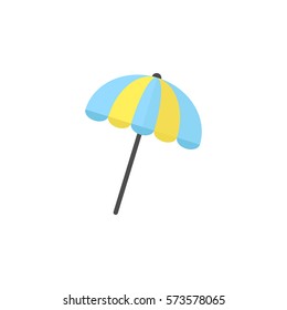 Sun umbrella flat icon, travel & tourism, parasol, a colorful solid pattern on a white background, eps 10.