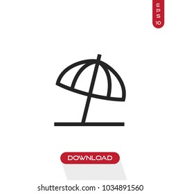 Sun umbrella icon