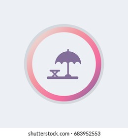 Sun umbrella icon