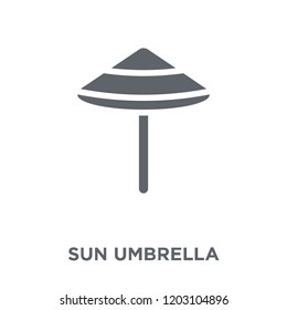 Sun umbrella icon. Sun umbrella design concept from  collection. Simple element vector illustration on white background.