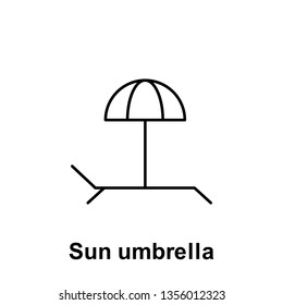 Sun umbrella icon. Element of summer holiday icon. Thin line icon for website design and development, app development. Premium icon