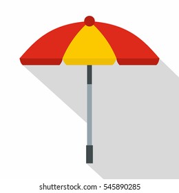 Sun umbrella icon. Flat illustration of sun umbrella vector icon for web