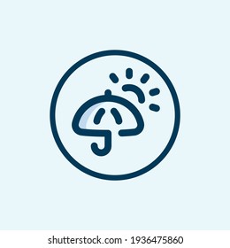 Sun umbrella icon isolated on white background from brazilia collection. Sun umbrella icon trendy and modern Sun umbrella symbol for logo, web, app