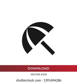 Sun umbrella icon in modern design style for web site and mobile app