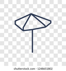 Sun umbrella icon. Trendy linear Sun umbrella logo concept on transparent background from Summer collection