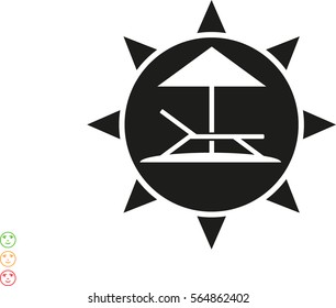 sun umbrella, icon, vector illustration eps10
