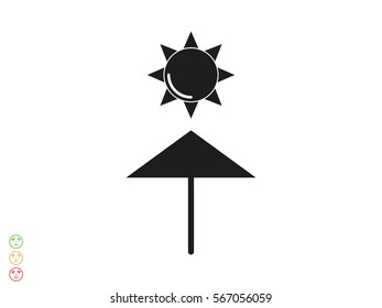 sun umbrella, icon, vector illustration eps10