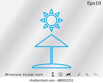 sun umbrella, icon, vector illustration eps10