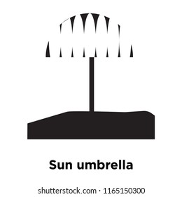 Sun umbrella icon vector isolated on white background, Sun umbrella transparent sign , vacation symbols