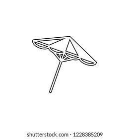 Sun Umbrella Iconicon. Simple outline vector of summer set for UI and UX, website or mobile application