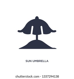 sun umbrella isolated icon. Simple element illustration from brazilia concept. sun umbrella editable logo symbol design on white background. Can be use for web and mobile.