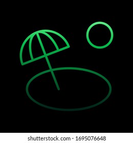 Sun umbrella nolan icon. Simple thin line, outline vector of Summer icons for ui and ux, website or mobile application