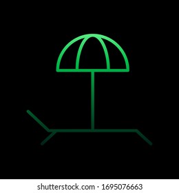 Icono del nolan del paraguas del sol. Línea delgada simple, contorno vectorial de iconos de verano para ui y ux, sitio web o aplicación móvil