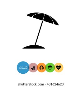 Sun umbrella simple icon
