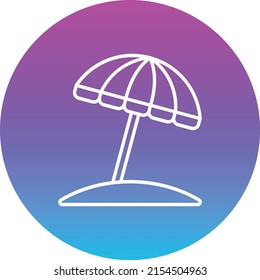 Sun Umbrella vector icon. Can be used for printing, mobile and web applications.