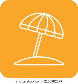 Icono del vector del paraguas Sun. Se puede usar para imprimir, móviles y aplicaciones web.