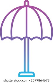 Sun Umbrella vector icon. Can be used for printing, mobile and web applications.