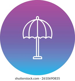 Sun Umbrella vector icon. Can be used for printing, mobile and web applications.