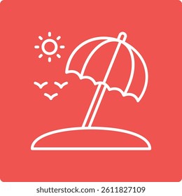 Sun Umbrella vector icon. Can be used for printing, mobile and web applications.