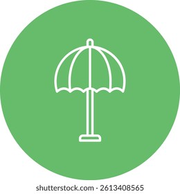 Sun Umbrella vector icon. Can be used for printing, mobile and web applications.
