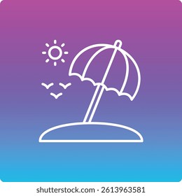 Sun Umbrella vector icon. Can be used for printing, mobile and web applications.