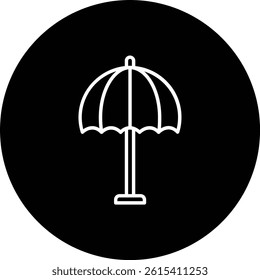 Sun Umbrella vector icon. Can be used for printing, mobile and web applications.