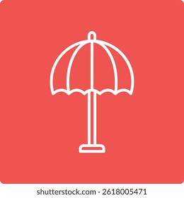 Sun Umbrella vector icon. Can be used for printing, mobile and web applications.