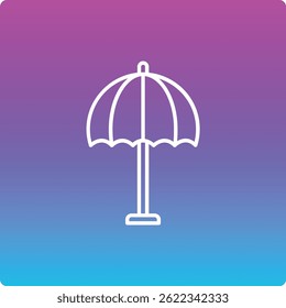 Sun Umbrella vector icon. Can be used for printing, mobile and web applications.