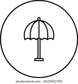 Sun Umbrella vector icon. Can be used for printing, mobile and web applications.