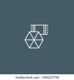 Sun Umbrella vector icon. Sun Umbrella concept stroke symbol design. Thin graphic elements vector illustration, outline pattern for your web site design, logo, UI. EPS 10.