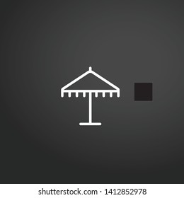 Sun Umbrella vector icon. Sun Umbrella concept stroke symbol design. Thin graphic elements vector illustration, outline pattern for your web site design, logo, UI. EPS 10.