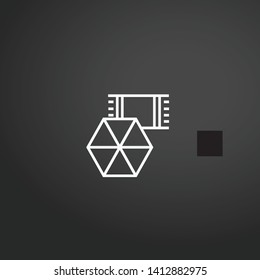 Sun Umbrella vector icon. Sun Umbrella concept stroke symbol design. Thin graphic elements vector illustration, outline pattern for your web site design, logo, UI. EPS 10.