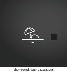 Sun Umbrella vector icon. Sun Umbrella concept stroke symbol design. Thin graphic elements vector illustration, outline pattern for your web site design, logo, UI. EPS 10.
