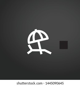 Sun Umbrella vector icon. Sun Umbrella concept stroke symbol design. Thin graphic elements vector illustration, outline pattern for your web site design, logo, UI. EPS 10.