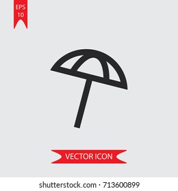 Sun umbrella vector icon illustration symbol