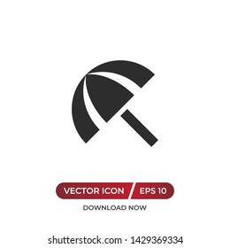Sun Umbrella vector icon in modern design style for web site and mobile app