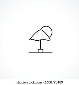 Sun Umbrella vector icon on white background