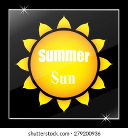 The sun under glass vector illustration stylish