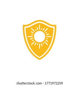 Sun UV protection icon vector illustration