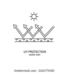 Sun uv protection line editable icon, vector pictogram of sunscreen spf. Skin or hair care illustration, sign for cream, lotion, cosmetics packaging.