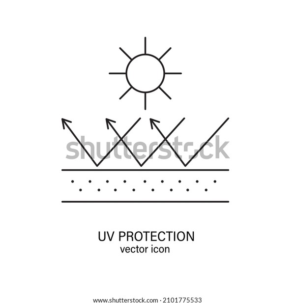 Sun uv protection line editable\
icon, vector pictogram of sunscreen spf. Skin or hair care\
illustration, sign for cream, lotion, cosmetics\
packaging.