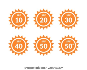 Sun uva protect spf 10 20 30 40 50 anti solar shield icon. Ultraviolet cream sunblock symbol summer label